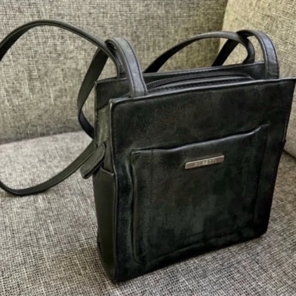 Rosetti Black Leather Mini Shoulder Bag